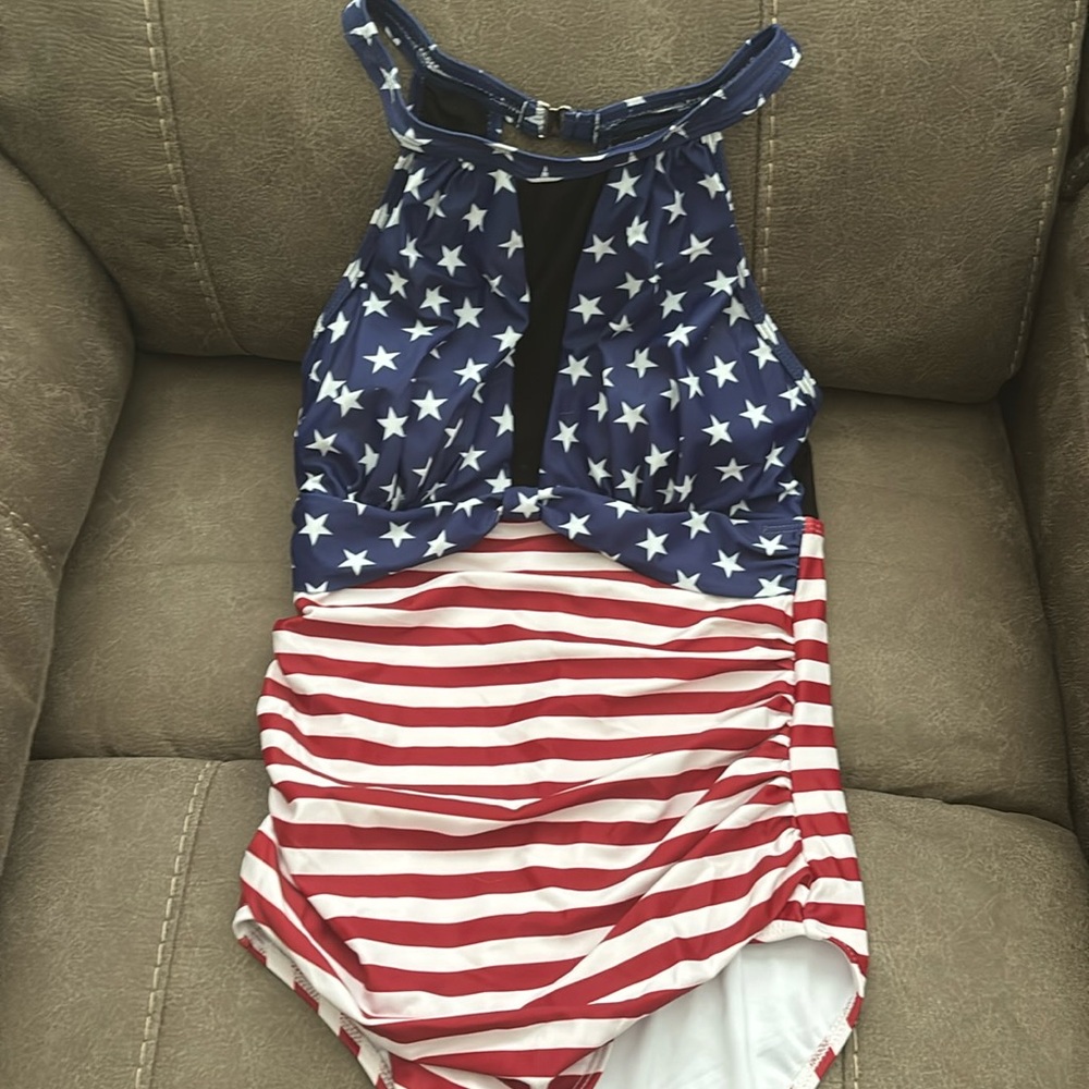 RED WHITE & BLUE ONE PIECE SZ XS